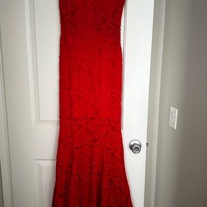 Stunning Red Lace Gown